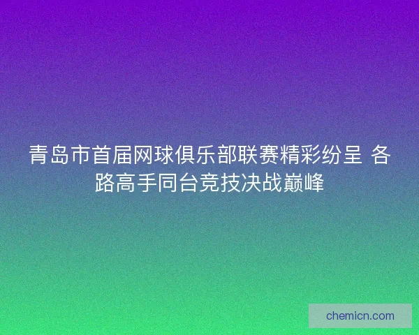青岛市首届网球俱乐部联赛精彩纷呈 各路高手同台竞技决战巅峰